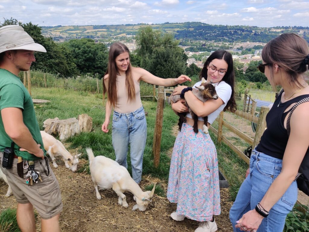 Meeting the goats at Bath City Farm